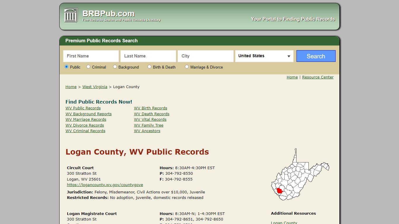 Logan County Public Records | Search West Virginia ...