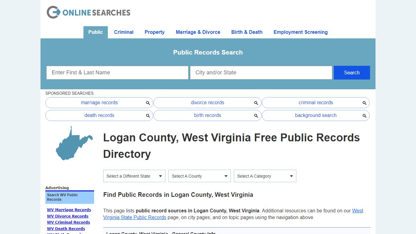 Logan County, West Virginia Public Records Directory