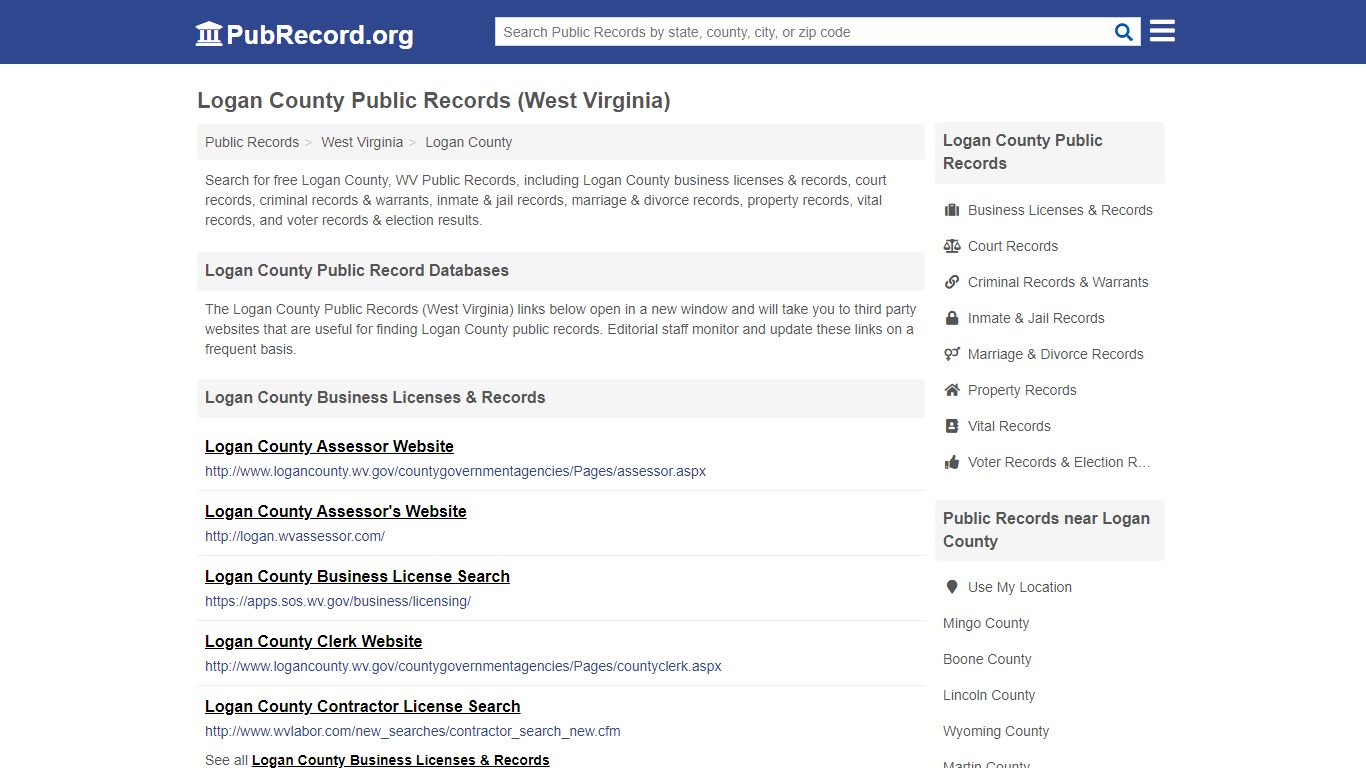 Free Logan County Public Records (West Virginia Public ...